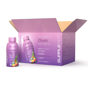 MYVERA CRUSH Woman + | Voedingssupplement in 285 ml flessen (6-pack) - 1710 ml Kabeljauw: INTA004-06