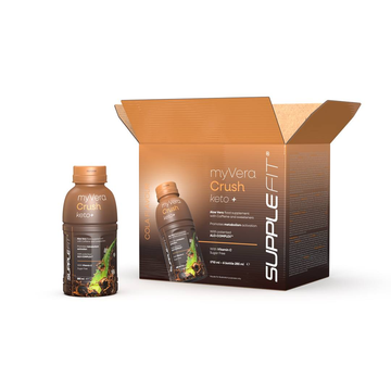 MYVERA CRUSH Keto + | Voedingssupplement met cafeïne en zoetstoffen in 285 ml flessen (6-pack) - 1710 ml Kabeljauw: INTA005-06